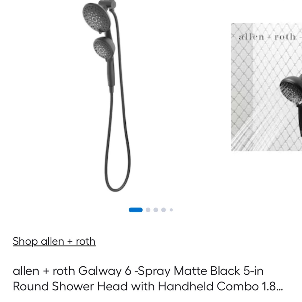 Allen + Roth Black Shower Head Combo - Picture 3 of 3